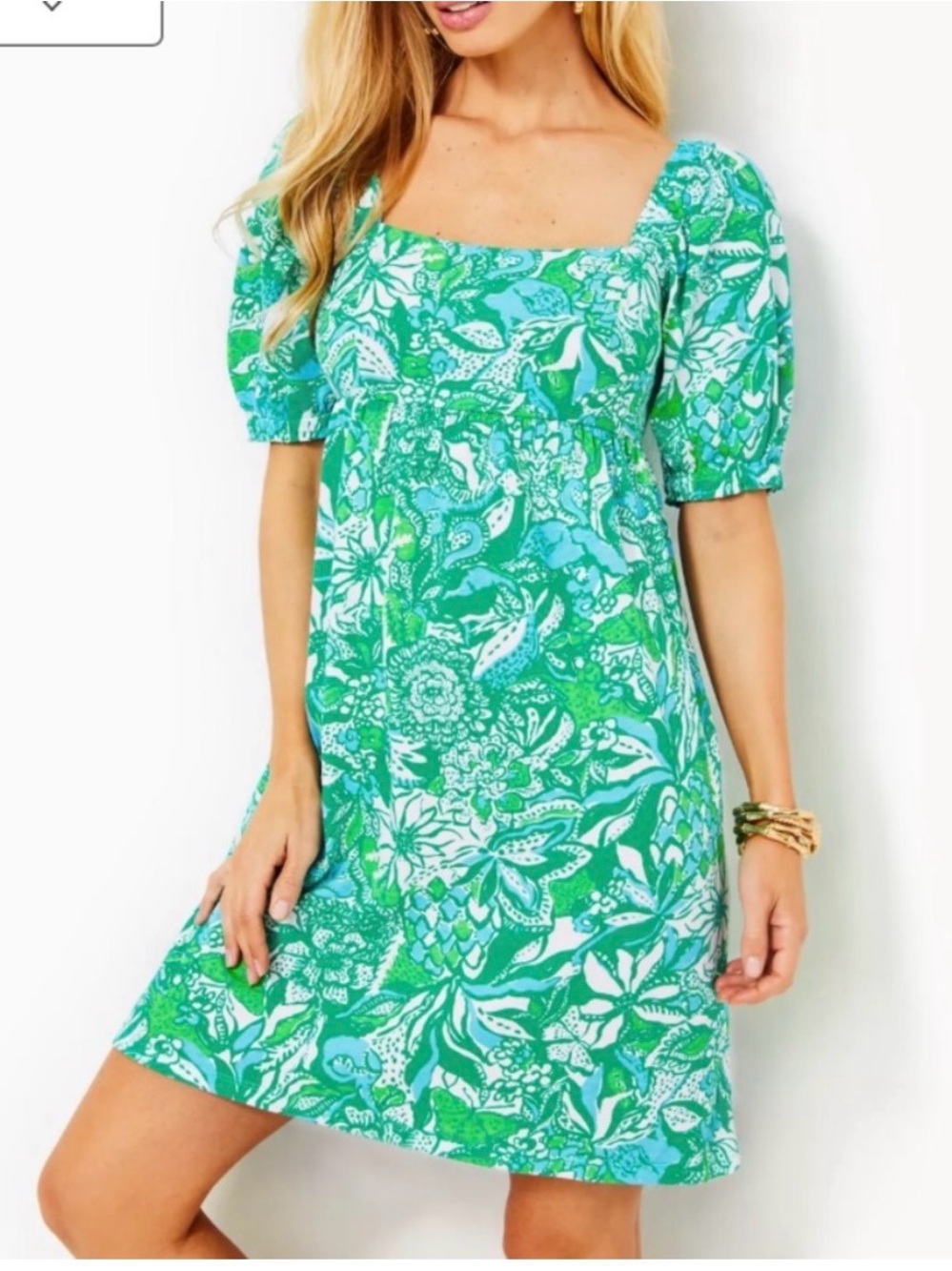 Lilly Pulitzer Delaney Dress Botanical Green Safari Sangria Size 10